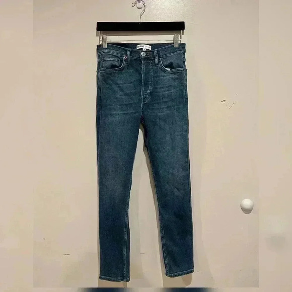 REDONE High Rise Ankle Crop Jeans - Picture 3 of 9